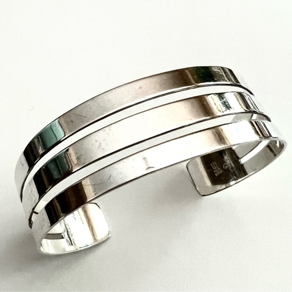James Avery modernist retired triple bar wide cuff bracelet - Picture 9 of 13
